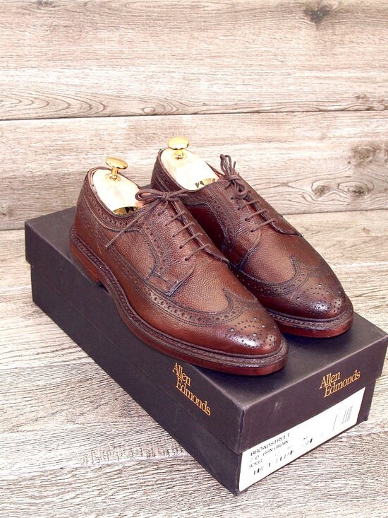* NIB * $395 Allen Edmonds BROADSTREET Premier 7 D Brn Grain * add $15 new Trees main image 9